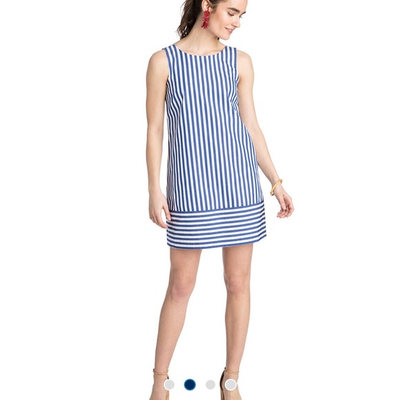 Vineyard Vines Beachcomber Blue Stripe Bow Back Dress Women’s size 6 - Picture 12 of 12